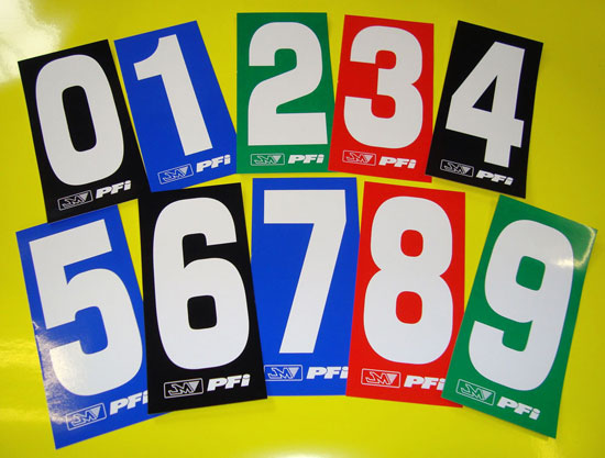 kart number stickers